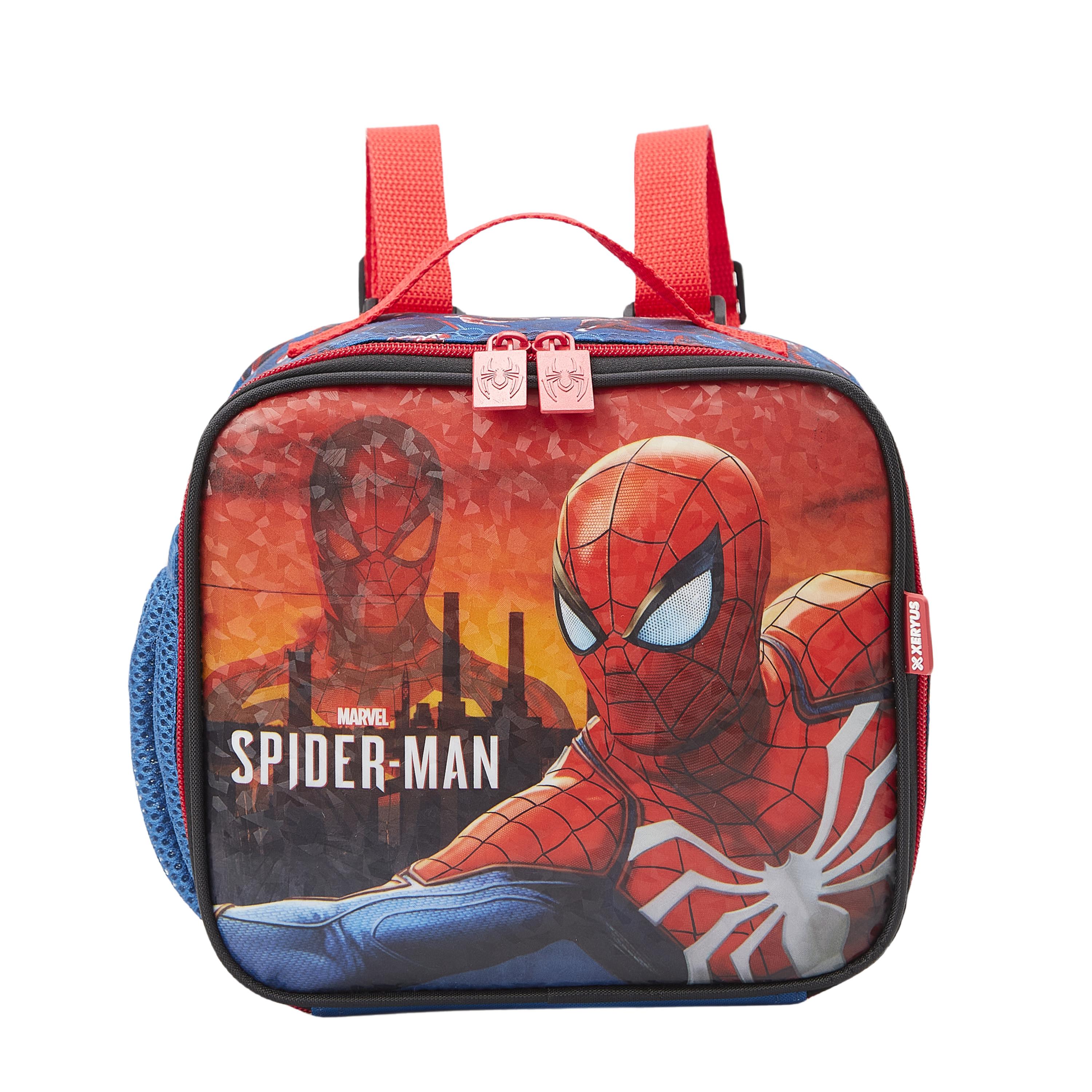 Lancheira Infantil Homem Aranha Azul e Vermelha