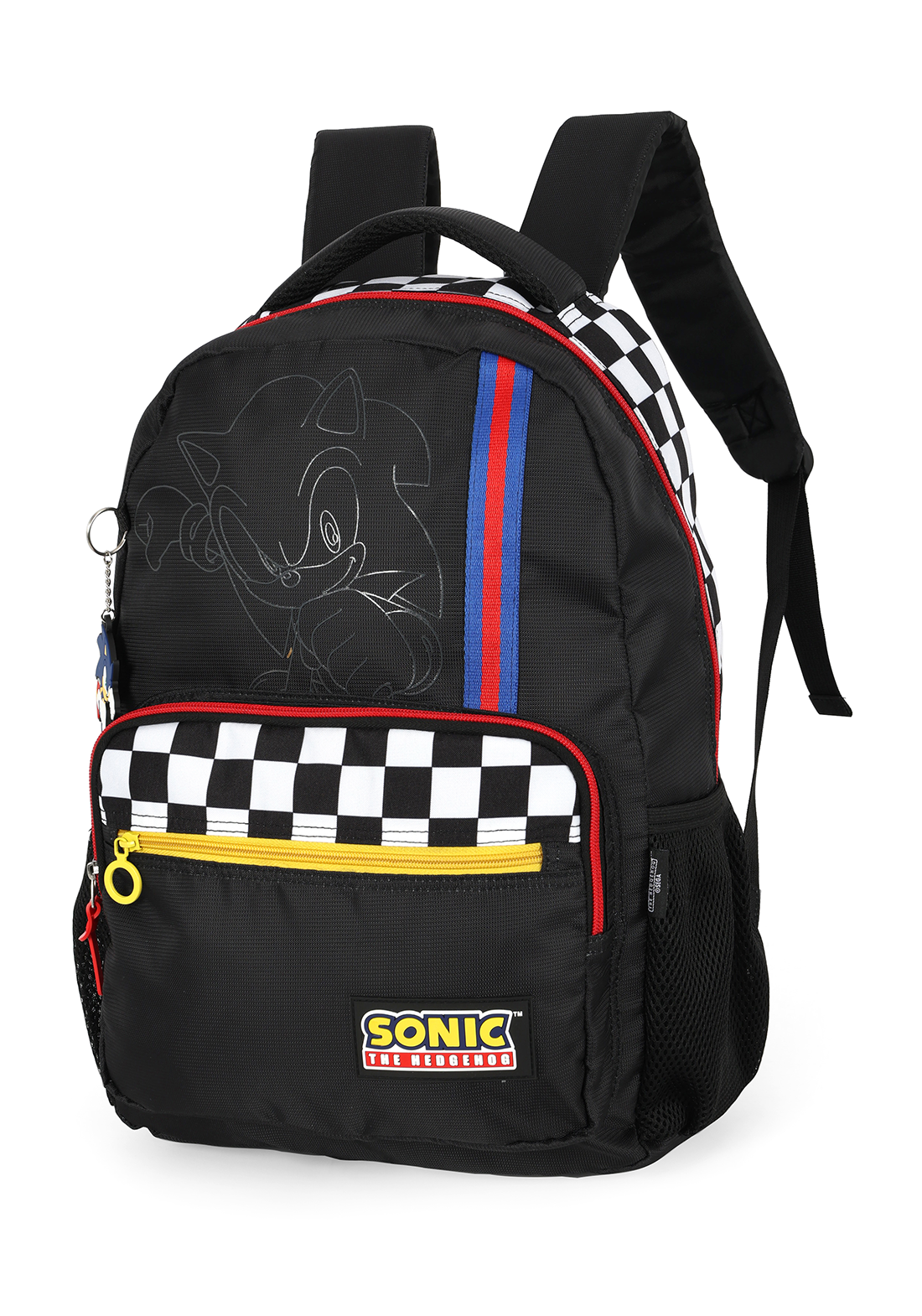 Mochila De Costas Sonic Preta e Branca