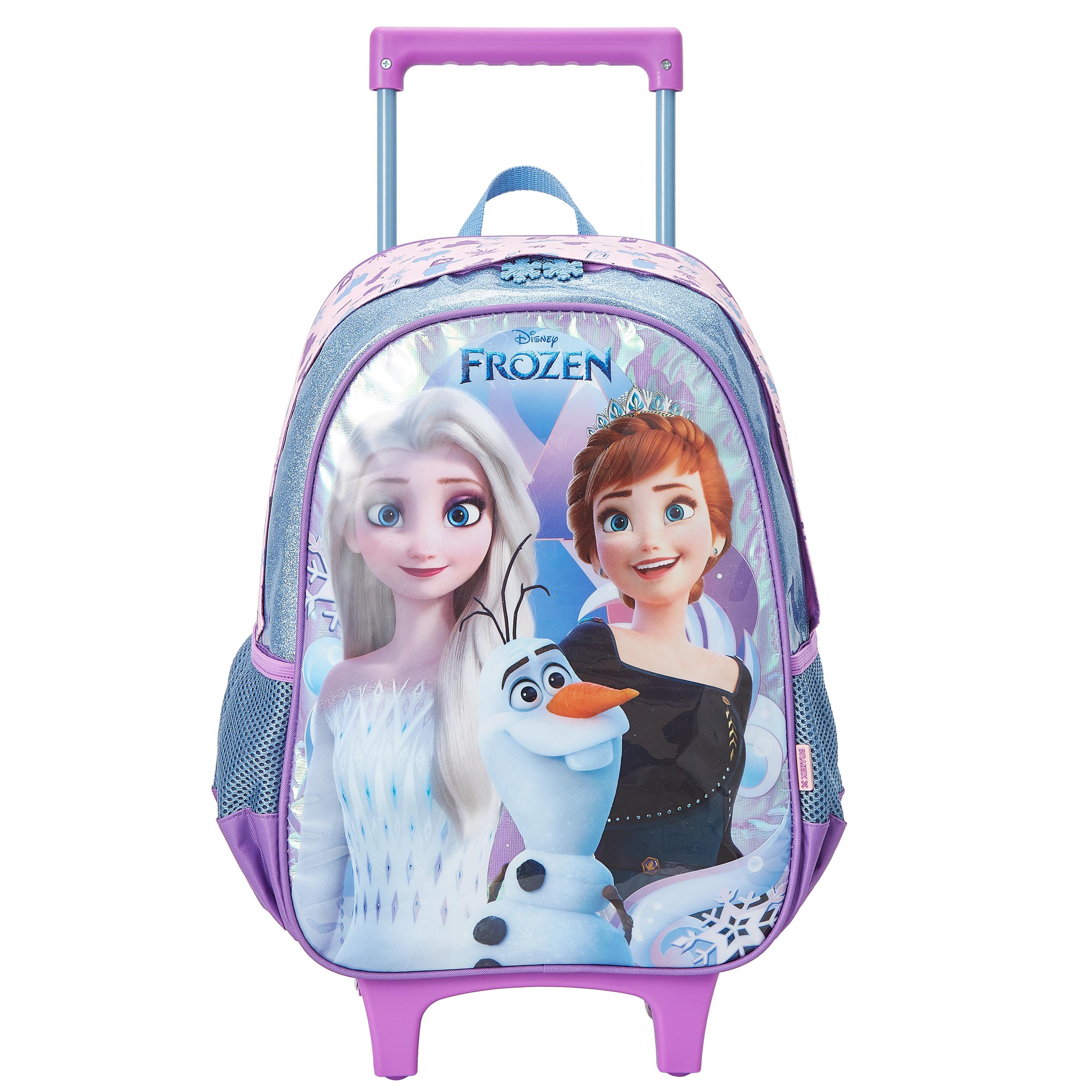 Mochila de Rodinhas Escolar da Disney Frozen Holográfico Tam. 16