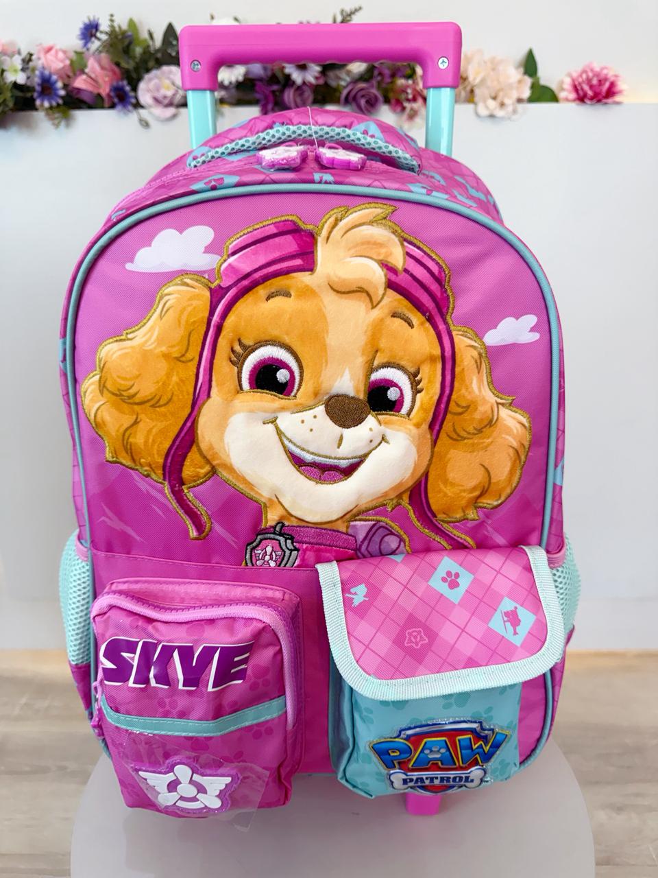 Mochila de Rodinhas Escolar da Patrulha Canina Skye Tam.16
