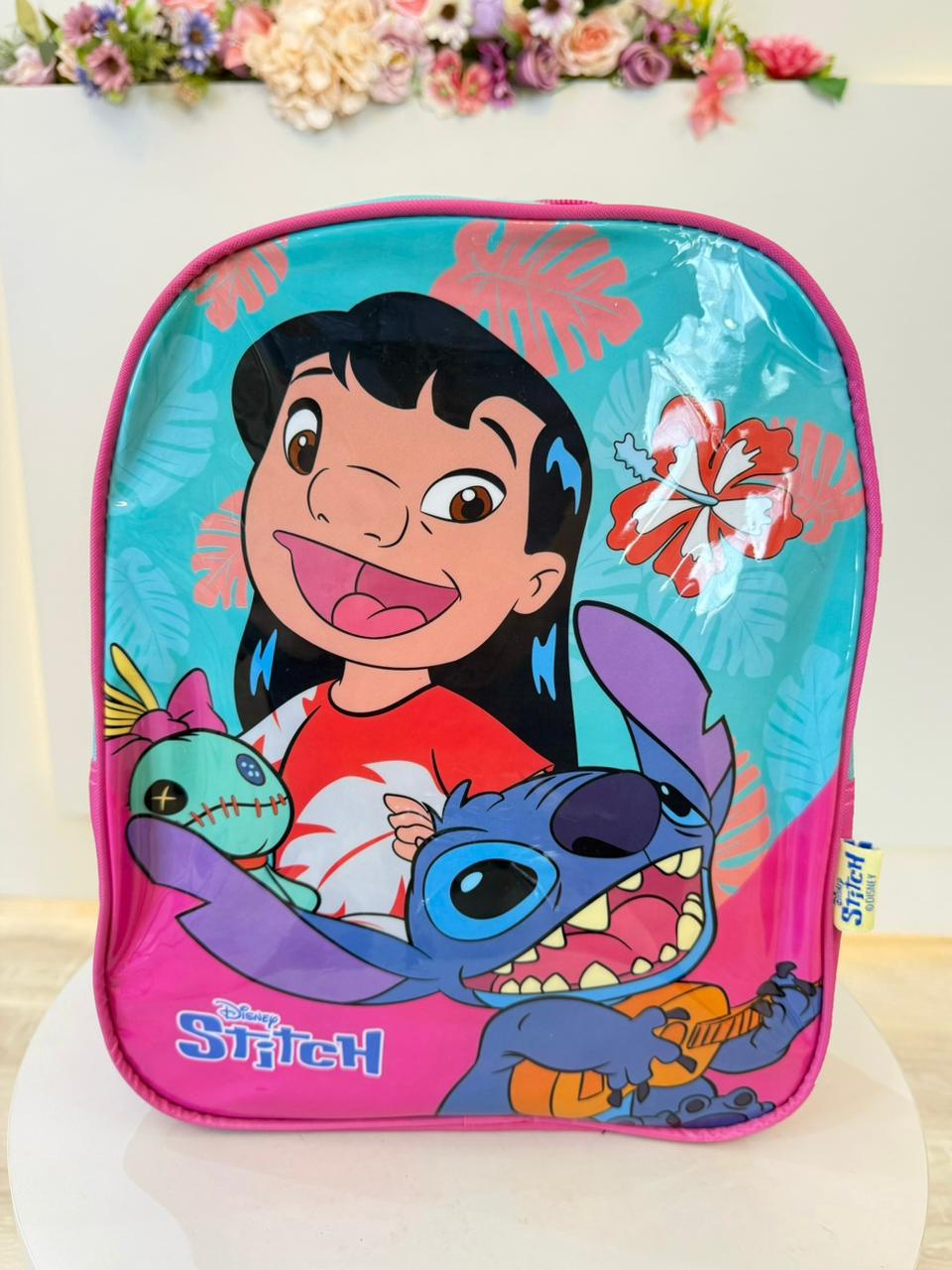 Mochila Infantil Pequena da Lilo Stitch e Angel Verde
