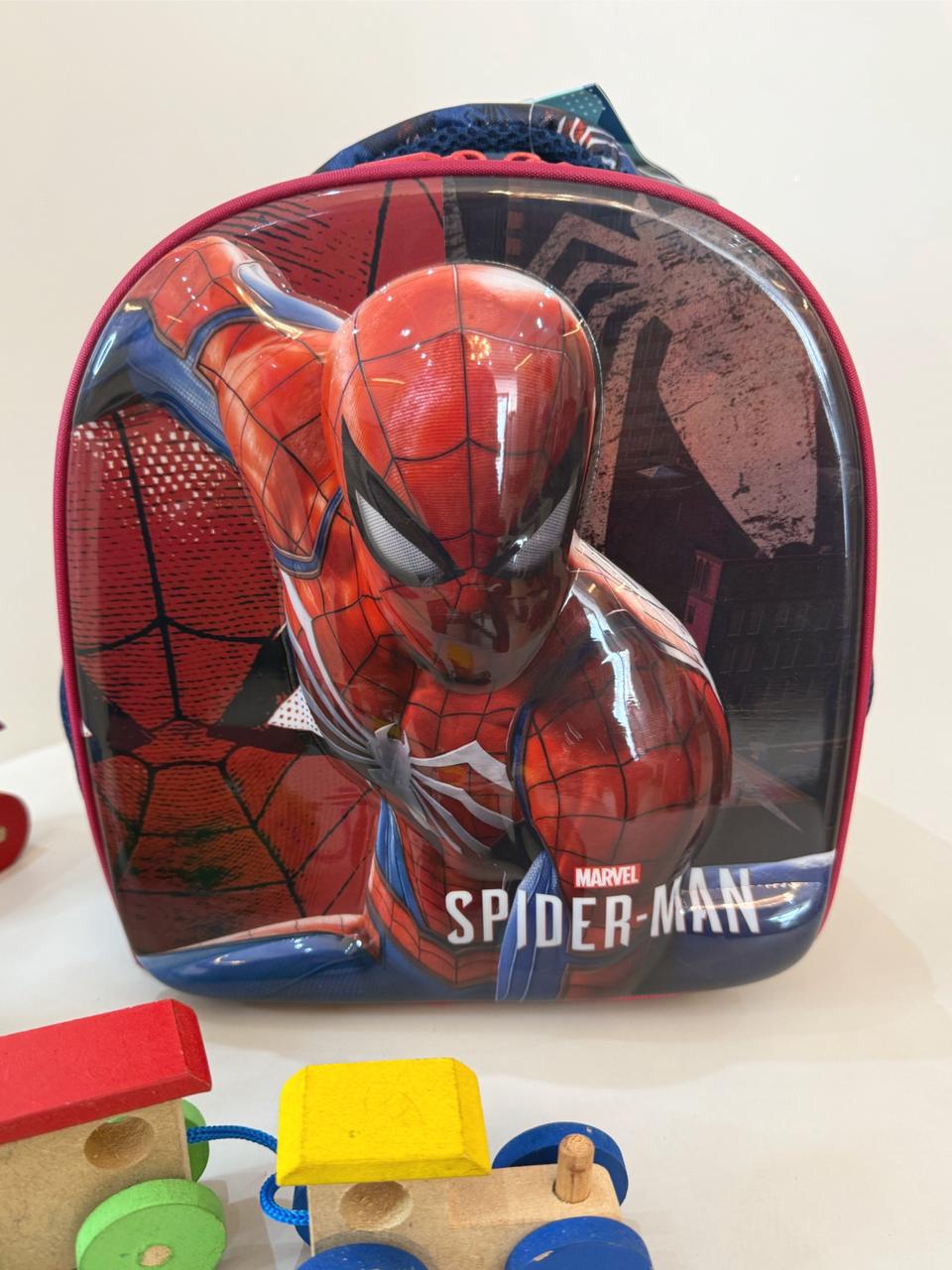 Lancheira Infantil do Homem Aranha 3D Azul e Vermelha
