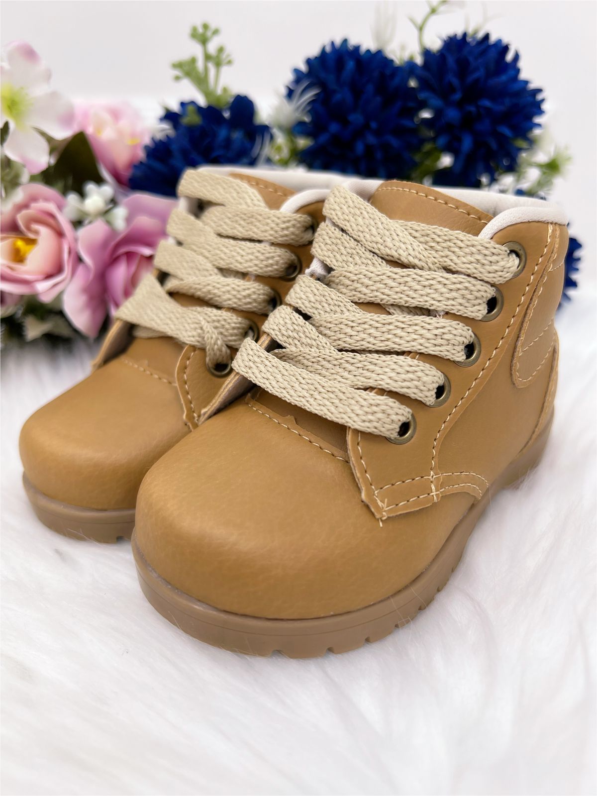 Coturno Infantil Coturno Caramelo Com Cadarço Meninos