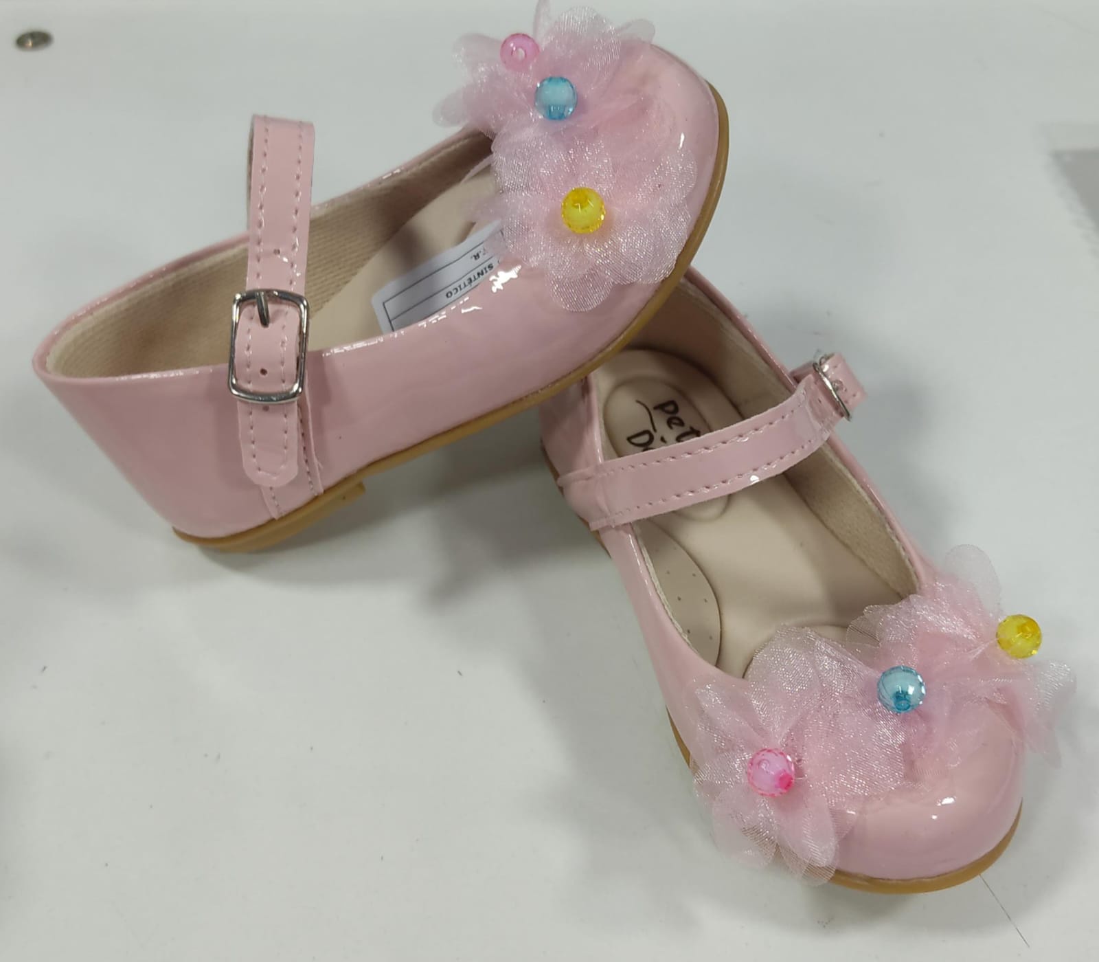 Sapatinho Infantil Rosa Verniz Jardim Encantado Luxo