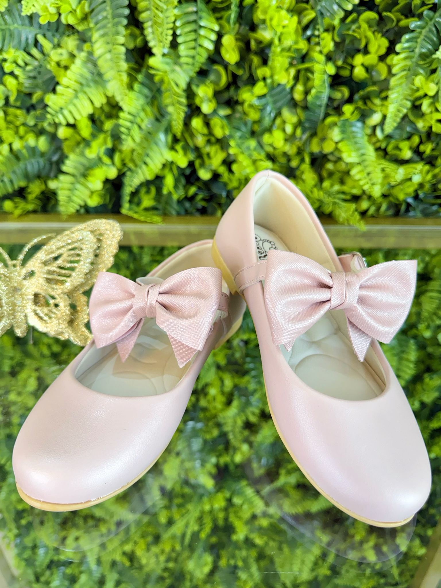 Sapatinho Nude Com Aplique de Laço Luxo