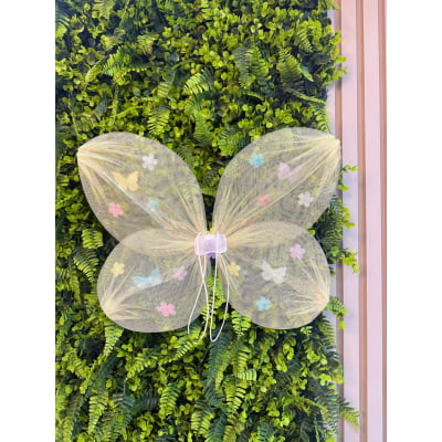 Asa Borboleta Amarelo Bebê Jardim Encantado Fada Super Luxo