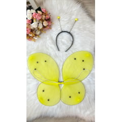 Kit Asa Com Tiara  Abelhinha Amarela