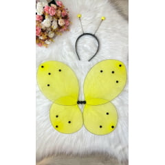 Kit Asa Com Tiara  Abelhinha Amarela