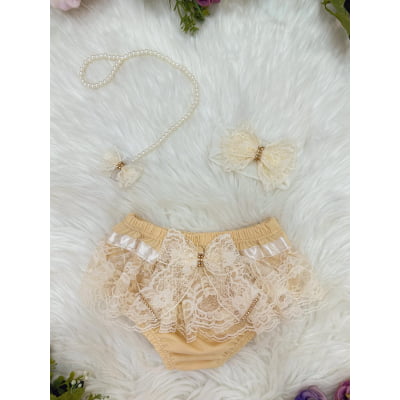 Kit Calcinha Bunda Rica Com Faixa e Prendedor Várias Cores