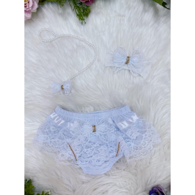 Kit Calcinha Bunda Rica Com Faixa e Prendedor Várias Cores