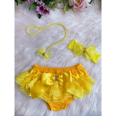 Kit Calcinha Bunda Rica Com Faixa e Prendedor Várias Cores