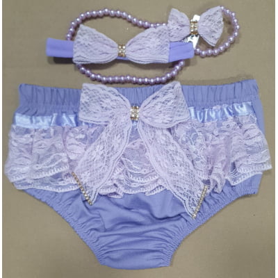 Kit Calcinha Bunda Rica Com Faixa e Prendedor Várias Cores