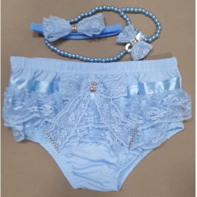 Kit Calcinha Bunda Rica Com Faixa e Prendedor Várias Cores
