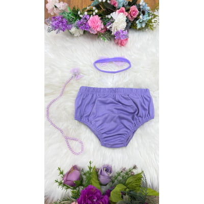 Kit Calcinha Bunda Rica Com Faixa e Prendedor Várias Cores