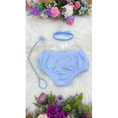 Kit Calcinha Bunda Rica Com Faixa e Prendedor Várias Cores