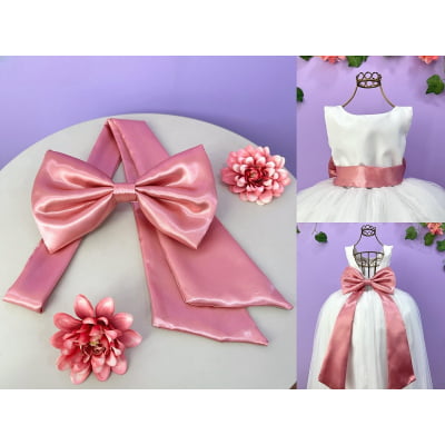 Faixa ajustável com Laço feitos de cetim várias cores para Vestidos 1