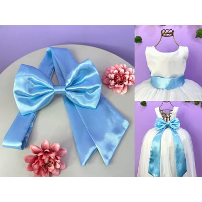 Faixa ajustável com Laço feitos de cetim várias cores para Vestidos 1