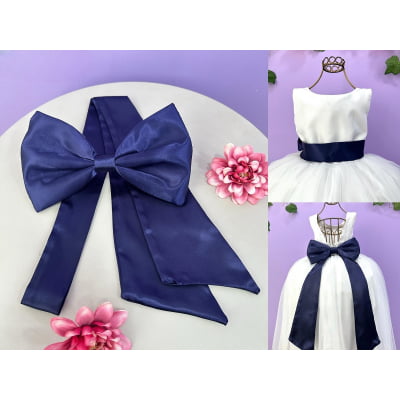 Faixa ajustável com Laço feitos de cetim várias cores para Vestidos 2
