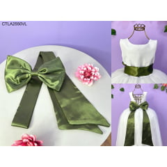 Faixa ajustável com Laço feitos de cetim várias cores para Vestidos