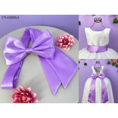 Faixa ajustável com Laço feitos de cetim várias cores para Vestidos