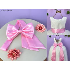 Faixa ajustável com Laço feitos de cetim várias cores para Vestidos