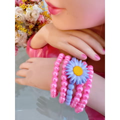 1 Kit Laço e Pulseira Infantil da Lilo Angel e Stitch Festas