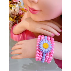 1 Kit Laço e Pulseira Infantil da Lilo Stitch e Angel Baby