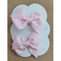 Kit de Dois Laços Baby Infantil Rosa Bebê Nó Bico de Pato