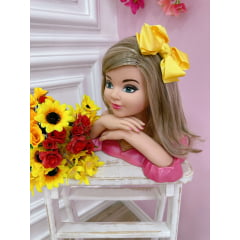 Laço Infantil Amarelo Luxo