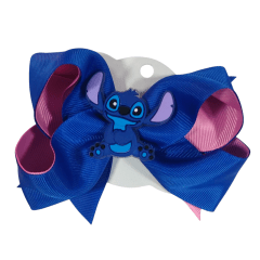 Laço Infantil Azul e Rosa da Lilo e Stitch Angel Festas Luxo