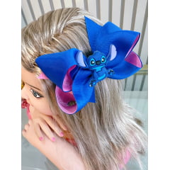 Laço Infantil Azul e Rosa da Lilo e Stitch Angel Festas Luxo