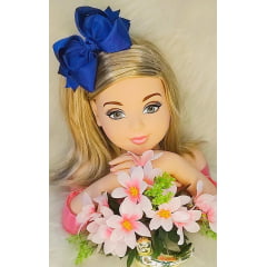 Laço Infantil Azul Royal Com Bico de Pato
