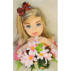 Laço Infantil Marsala Com Pompom e Bico de Pato