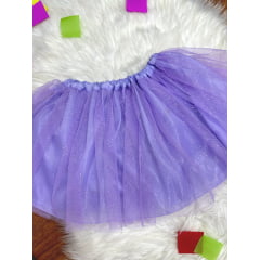 Saia de Tule Infantil Coloridos Com Glitter e Leds