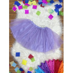 Saia de Tule Infantil Coloridos Com Glitter e Leds
