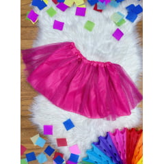 Saia de Tule Infantil Coloridos Com Glitter e Leds