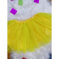Saia de Tule Infantil Coloridos Com Glitter e Leds