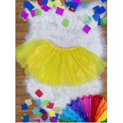 Saia de Tule Infantil Coloridos Com Glitter e Leds