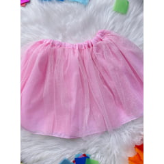 Saia de Tule Infantil Coloridos Com Glitter e Leds