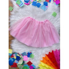 Saia de Tule Infantil Coloridos Com Glitter e Leds
