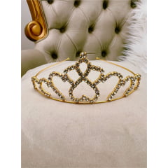 Coroa Infantil Princesa Coração Strass Super Luxo