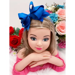 Tiara Infantil 2 em 1 (Tiara e Bico de Pato) Azul Royal