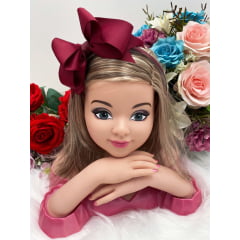 Tiara Infantil 2 em 1 (Tiara e Bico de Pato) Marsala