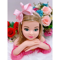 Tiara Infantil 2 em 1 (Tiara e Bico de Pato) Rosa Bebê