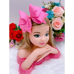 Tiara Infantil 2 em 1 (Tiara e Bico de Pato) Rosa Chiclete