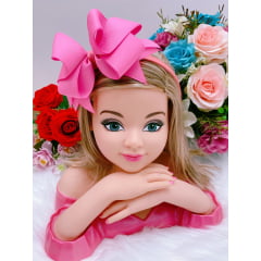 Tiara Infantil 2 em 1 (Tiara e Bico de Pato) Rosa Chiclete