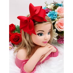Tiara Infantil 2 em 1 (Tiara e Bico de Pato) Vermelho