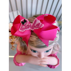 Tiara Infantil da Barbie Pink Com Nó Super Luxo