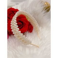 Tiara Infantil de Pérolas Pérola Larga Luxo