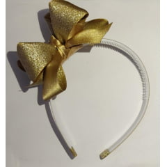 Tiara Infantil Dourada Nó Lurex Glitter